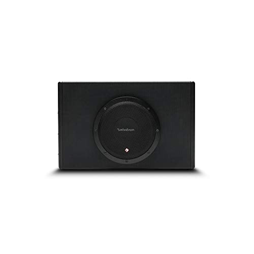 Rockford Fosgate Punch P300-8P Amplified 8" Subwoofer in Enclosure | All-in-One, Single Sub, Ported Slim Design for Truck / Small Car, Powered by an Internal 300-Watt Amplifier