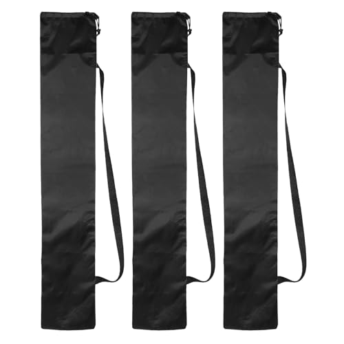 PATIKIL 49 x 9 Inch Tripod Carrying Case, 3 Pack Camera Tripod Carrying Bags Oxford Cloth Padded Bag for Camera Gear Mic Light Stand Sheet Music Photography Accessories, Black - size: 49 x 9 Inch