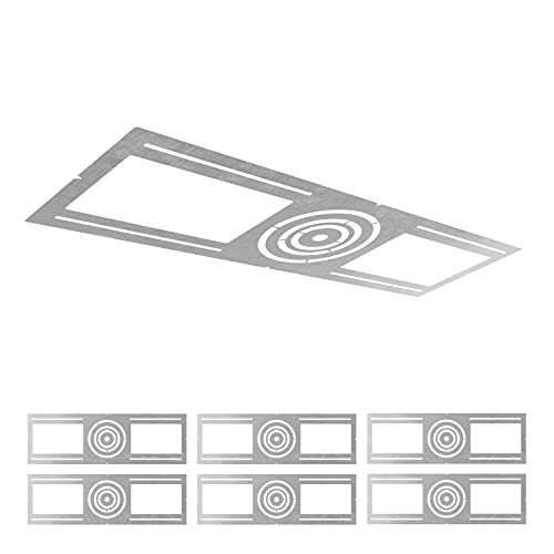 ASD 6 Pack New Construction Mounting Plate, 3/4/6 Inch Wafer Light Bracket - color: Symmetric 3-4-6", size: 6 Pack
