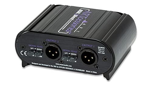 ART DualZDirect Dual Professional Passive Direct Box & Hosa CMP-153 3.5 mm TRS to Dual 1/4" TS Stereo Breakout Cable, 3 Feet