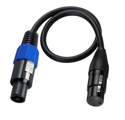 Speakon to XLR Speaker Cable, XLR Female to Speakon Male Adapter, 50cm/1.6Feet with Twist Lock for DJ/PA Speakers - color: Speakon to XLR female 50cm/1.6Feet