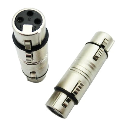 XLR Adapter 4 Pack (2-Pair), 2 Male to Male Connector & 2 Female to Female Coupler,3 PIN XLR Adapter Connector Compatible with Microphone,Mixer,Silver - size: 2PX2(Male to Male, Female to Female), style: XLR Adapter
