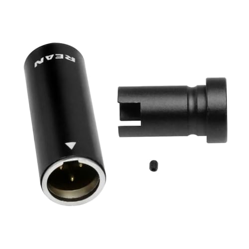 Uonecn Low-Profile Mini XLR 3Pin Connector, LP XLR Connector Mini, Right Angle Mini XLR 3 Pin Male for Audio Devices Black, Package Includes Screw Wrench - color: Black, style: LP-miniXLR 3pin Male
