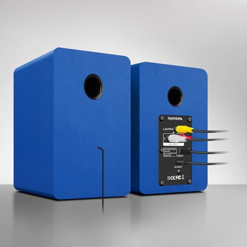 Computer Speakers, Bluetooth 5.3, USB-C, AUX/RCA, 3-Inch Woofer, Blue - color: Blue