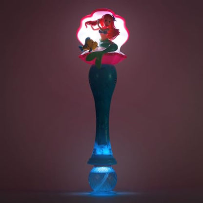 Disney Store Official The Little Mermaid Ariel & Flounder Light & Sound Bubble Wand - Interactive LED Toy, Perfect for Kids & Fans - Ideal for Outdoor Play & Parties, Durable and Safe - style: Ariel & Flounder