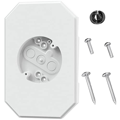 Siding Mounting Kit, Siding Mount Block, Outdoor Light Mounting Block with Built-in Electrical Box, Light Mount Plate for 4 inch and 1/2 inch Lap Double, White - color: White