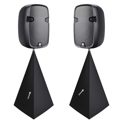 Speaker Stand Cover Tripod Stand Skirt Skrim 360 Degree Cover Dj Speaker Covers Compatible with Most Adjustable Tripod Speaker Stand with Free Travel Bag (Two Pack-Black)