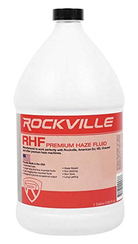 Rockville RHF gallon Water-Based Haze Machine Fuid Juice/Non-Clog/Long Hang Time