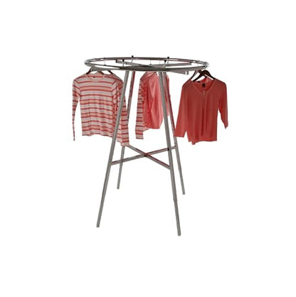 Econoco 42-Inch Folding Round Garment Rack, Adjustable 46–66″ Height - size: 42" Diameter