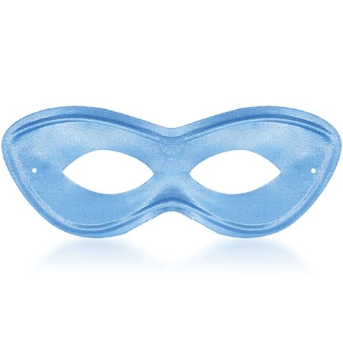 Light Blue Super Hero Fabric Eye Mask - 2.87" x 8.25" - Durable, Comfortable & Perfect Fit - Ideal for Parties, Cosplay & More - color: Light Blue