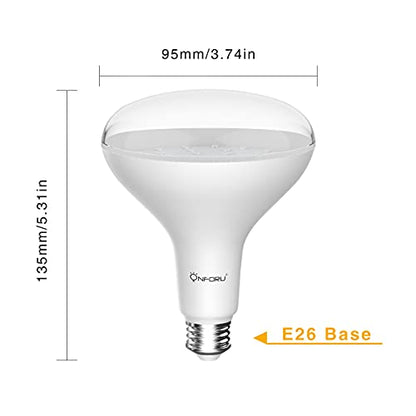 Onforu 2 Pack 120W Equiv LED Black Light Bulb, BR30 E26 Blacklight Bulbs for Glow in The Dark, 385-400nm, 15W Black Light Flood Light for Halloween Christmas Party, Body Paint, Fluorescent Poster