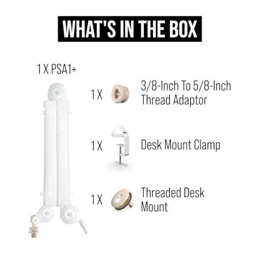 RØDE PSA1+ Professional Studio Arm with Spring Damping and Cable Management (Pink) | Key details: Studio Arm with Spring Damping and Cable Management (Pink) - color: Pink, style: PSA1+
