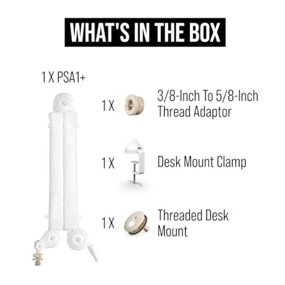 RØDE PSA1+ Professional Studio Arm with Spring Damping and Cable Management (Pink) | Key details: Studio Arm with Spring Damping and Cable Management (Pink) - color: Pink, style: PSA1+
