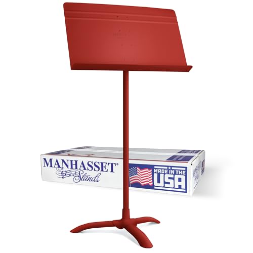 Manhasset 48 Symphony Music Stand for Sheet Music - Model 4801MRD - color: Red, Matte, size: Pack of 1