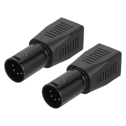 MECCANIXITY 2 Pcs XLR 5pin to RJ45 Female Adapter XLR Male to RJ45 Network Connector Use Cat6 Ethernet for DMX-CON Controller Series, Black - style: Male 5-Pin