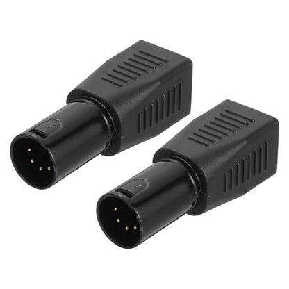 MECCANIXITY 2 Pcs XLR 5pin to RJ45 Female Adapter XLR Male to RJ45 Network Connector Use Cat6 Ethernet for DMX-CON Controller Series, Black - style: Male 5-Pin