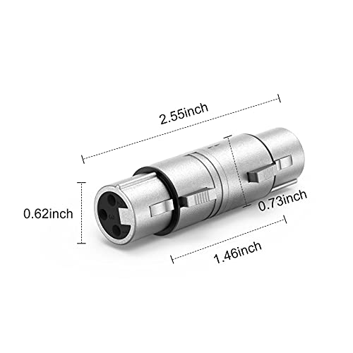 CableCreation XLR Female to Female, XLR 3 Pin Female to 3 Pin Female Microphone Line Adapter - size: F to F