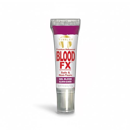Blood FX Thick Drying Fake Blood Gel for Realistic Special Effects Makeup – Dark Red, Fast Drying, Ideal for Halloween, Theater, Film, and Costume Use