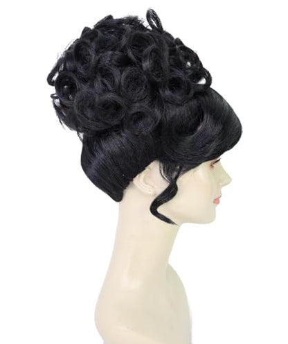 American Rapper Curly Updo High Fashion Wig for Women - Celebrity Style Wig | Elegent Choice for Cosplay Events, Halloween Parties & Themed Performances - Black - color: Black