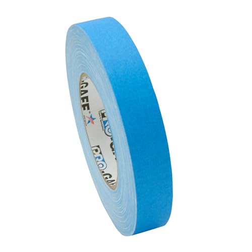 Pro Tapes Gaff Premium Gaffer's Tape - 50-Yard Roll, Fluorescent Blue - size: 1" x 50 yds (Pack of 1), style: Boom microphone stand with a telescoping boom arm