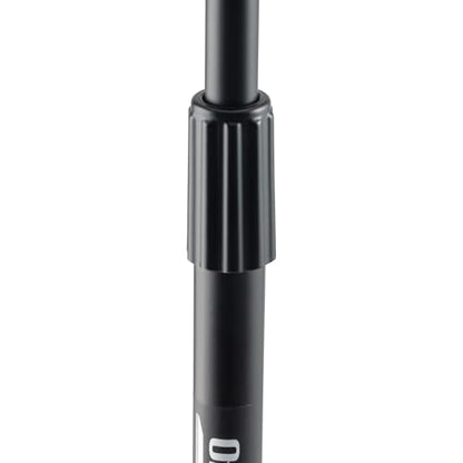 On-Stage MS7201B Round-Base Mic Stand (Supports Dynamic and Condenser Microphones, Height Adjustable 33"–60", Standard 5/8"-27 Threading, 7 lb, 10" Metal Base, Rubber Feet, Cable-Management Clip) | 7 lb weighted base with die-cast zinc clutch and 5/8-27 t
