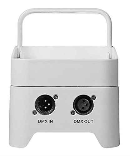 Rockville Best PAR 50 White Rechargeable LED Par Wash Light, Wireless DMX, 4x6W RGBWA+UV LEDs, 4400mAh Battery, 6500 Lux Output, Compact for DJs, Stage, Weddings, Parties | 15-Hour Rechargeable Battery, RGBWA, UV, IRC Remote, Sound Activated, Flicker Free
