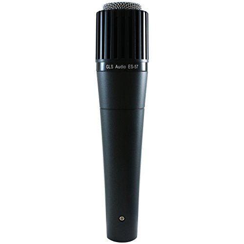 GLS Audio Instrument Microphone, Professional Series ES-57, Mic Clip, Black