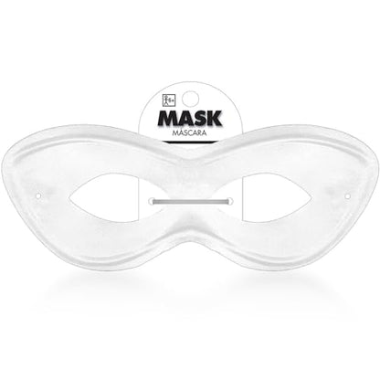 White Super Hero Fabric Eye Mask - 2.87" x 8.25" - Durable, Comfortable & Perfect Fit - Ideal for Parties, Cosplay & More - color: White