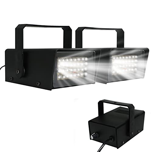 ENUOLI 32 LED Mini Strobe Light Super Bright LED Bulbs((32 LEDs 2packs)) | for Halloween,Variable Flash Speed Control Flashing Lights for Christmas,Clubs,Stage Light Effect,Disco,Bars,Party Lights - style: 2Pack 32LED