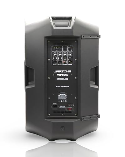Warzone 1X WPTS15 Apollo-Active Series 2500W Peak Power 15-Inch 2-Way Powered Speaker, Class D & AB Amplifier, Bluetooth, DSP Modes, and 136dB Max SPL for Pro Audio DJ Party
