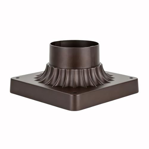 Pier Mount Base for 3" Outdoor Post Light, Oil Rubbed Bronze 1PK - color: Bronze-1PK