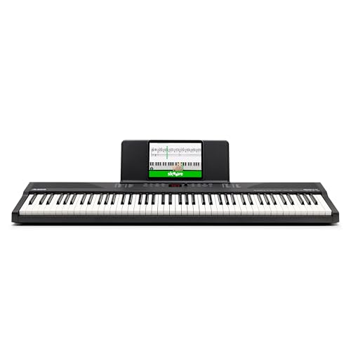 Alesis Recital Play 88-Key Piano Keyboard Bundle | Portable, 480 Voices, Split/Layer Modes, Includes Lessons, Stand, Sustain Pedal, Headphones, Carry Bag, for Beginners - size: 88 keys + accessories, style: Recital Play w/ Accessories