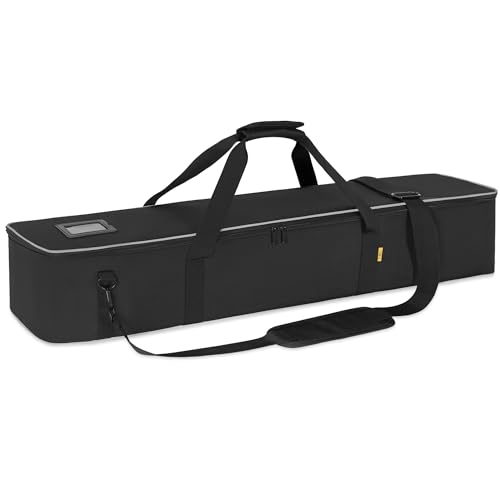 Multifunctional Tripod Bag 36.5 X 7 X 7 Inches / 93 X 18 X 18 cm Heavy Duty Tripod Carrying Case with Handle for Lights, Speakers, Cameras, Booms, Microphone Stands, Black - size: 36.5 X 7 X 7 Inch