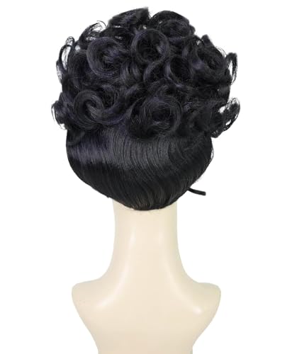 American Rapper Curly Updo High Fashion Wig for Women - Celebrity Style Wig | Elegent Choice for Cosplay Events, Halloween Parties & Themed Performances - Black - color: Black