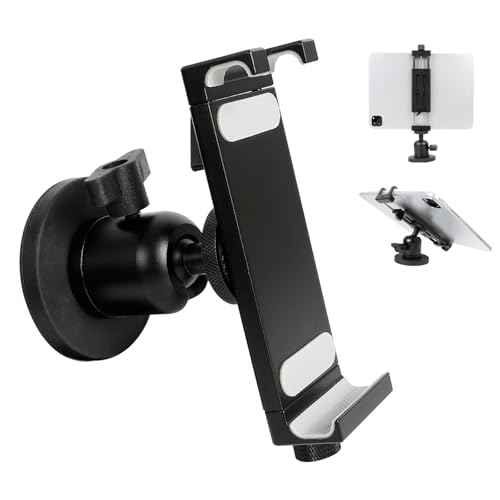 Aluminum Magnetic Tablet Holder Mount for iPad Stand, Fits Metal Surfaces | Universal Stand for Fridge, Vehicle, Cabinet, Whiteboard | Compatible with 4.7-15 inch iPad, e-Readers and Smartphones - size: Magnetic Base