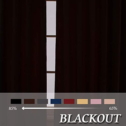 RYB HOME Extra Long Velvet Curtains 120 inches Long, High Ceiling Curtains | Thermal Insulated, Room Darkening, Privacy UV Protection, Loft Apartment Living Room, Black, W52 x L120, 2 Panels - color: Black, size: 52"W x 120"L (Pack of 2)