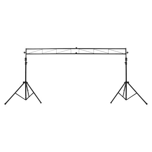 ECOTRIC Professional DJ Lighting Stand – 8Ft Adjustable Truss System, | Portable Mobile DJ Truss Kit, 150Lbs Capacity