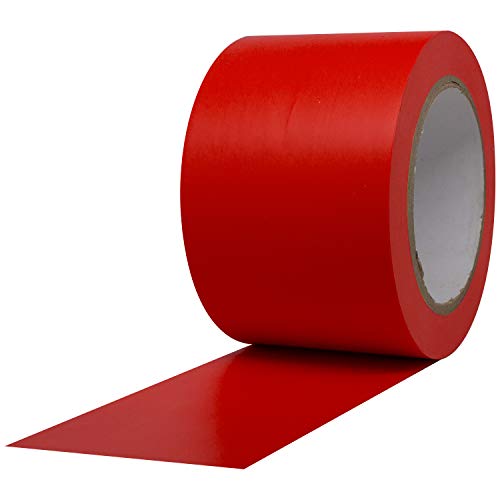 ProTapes Pro 50 Premium Vinyl Safety Marking and Dance Floor Splicing Tape, 6 mils Thick, 36 yds Length x 3" Width, Red (Pack of 1) - color: Red, size: 3" x 36 yds