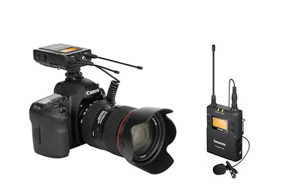 Saramonic Microphone UwMic9S Kit1, Advanced Wireless UHF Lavalier System with Dual-Channel Camera-Mount Receiver, Premium DK3A Lavalier, Li-Ion Power, Hard Case & More - size: Lav / Cam Mount Receiver