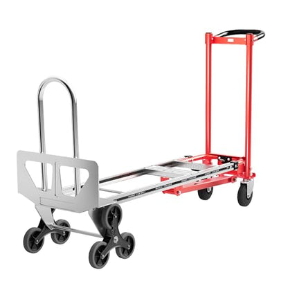 Convertible Hand Truck -1,000 lb Heavy-Duty Aluminum & Steel Dolly, 3-in-1 Mode with Stair-Climbing Wheels & 5" Swivel Casters for Warehouse, Moving, Delivery - size: Stair-climbing wheels with 1000 lbs capacity