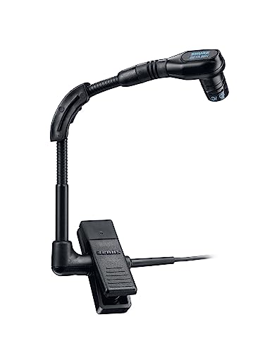 Shure BLX14/B98 Instrument Audio System H10 Band (542–572 MHz) – BLX4 Receiver, BLX1 Bodypack & BETA 98H/C Clip-On Mic for Brass, Woodwinds & Percussion, Up to 14 Hr Battery, 300 ft Range - style: Standard