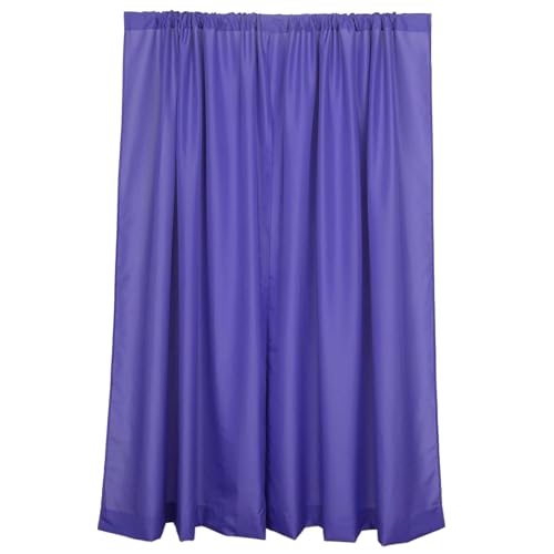 Efavormart 2 Pack | Purple Polyester Drapery Panels with Rod Pockets, Photography Backdrop Curtains, 5ftx8ft - 130 GSM - color: Purple