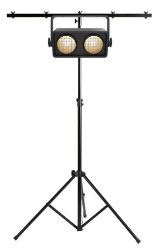 Audiosavings Bundle: Chauvet Shocker 2 Dual Zone 85 Watt Dance Floor DMX COB LED Blinder Stage Light Bundle with American DJ LTS6 AS Accu-Stand 9Ft Adjustable Tripod Lighting Stand w/T-Bar (2 Items)