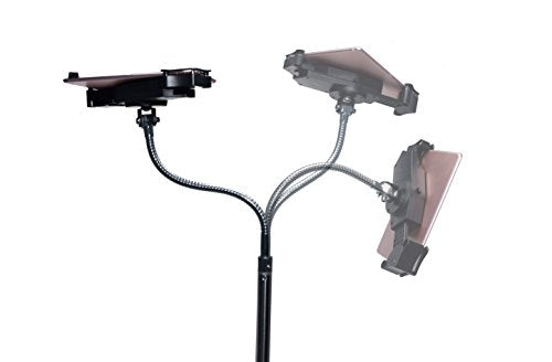 Gooseneck Floor Stand – CTA’s Compact, Adjustable Gooseneck with Swivel Casters for iPad 7th/ 8th/ 9th Gen 10.2”, iPad Air 4, 12.9”, Surface Pro, Zebra & Other 7-13” Tablets (PAD-CGS) - style: Cradle