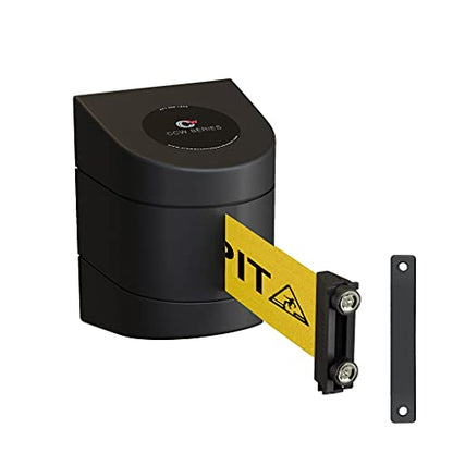 CCW Series WMB-230 Magnetic Wall Mount Retractable Belt Barrier, 30 Ft - color: BEWARE OPEN PIT, size: 30 foot belt