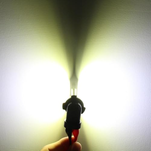 Alla Lighting 3800lm H11 H8 LED Fog Light Bulbs H16, 6000K Xenon White Xtreme Super Bright PG20/7 Base ETI-56 SMD 12V Upgrade - color: 6000K Xenon White