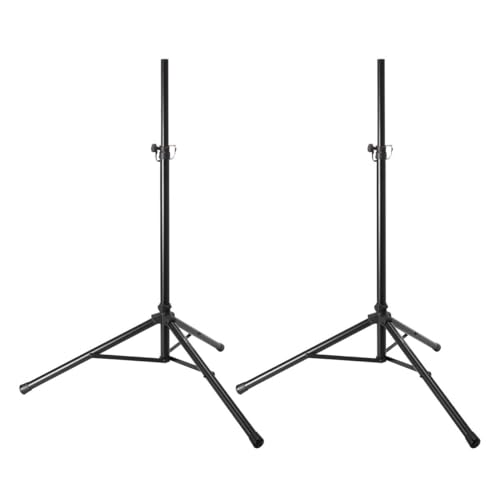 Height Adjustable Speaker Stands Pair with Carrying Case, Aluminum Tripod P