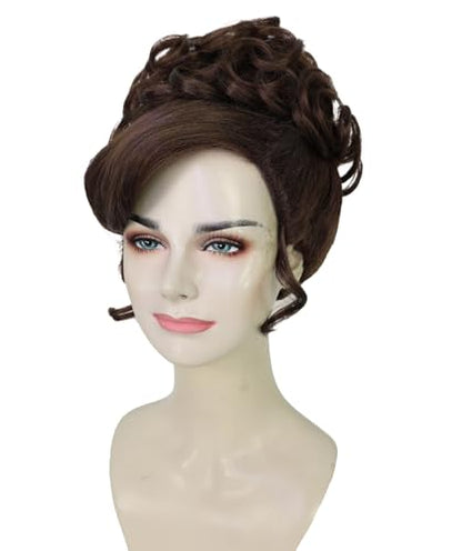 American Rapper Curly Updo High Fashion Wig for Women - Celebrity Style Wig | Elegent Choice for Cosplay Events, Halloween Parties & Themed Performances - Brown - color: Brown