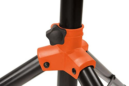VOYZ Aluminum Tripod Stand for Speaker - Made with Heavy Duty Durable Lightweight Metal - Adjustable Height 38" to 74" - Safety PIN and Screw Locks - 150 lbs Capacity - Metal Brace (VZ-636)