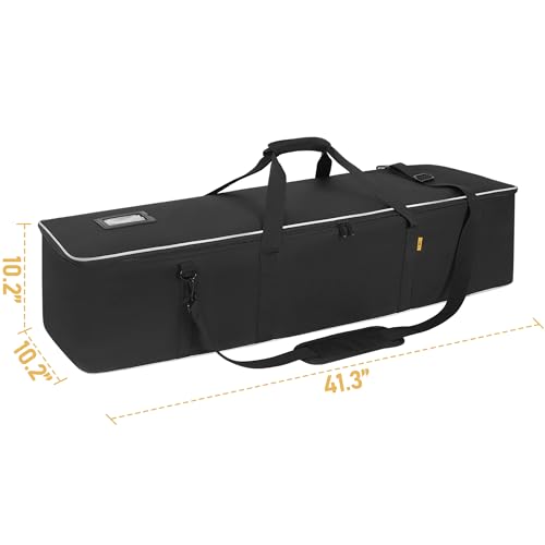 Multifunctional Tripod Bag 40 X 9.5 X 9.5 Inches / 101.5 X 24 X 24 cm Heavy Duty Tripod Carrying Case with Handle for Microphone Stands, Lights, Speakers, Cameras, Booms, Black - size: 40 X 9.5 X 9.5 Inch